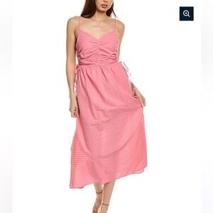 Nation LTD Peppa Dress Ruched side ties with pockets sz: Large NWT